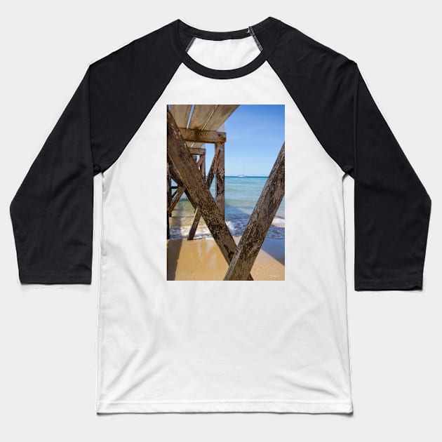 Shelley Beach, Portsea, Mornington Peninsula, Victoria, Australia. Baseball T-Shirt by VickiWalsh